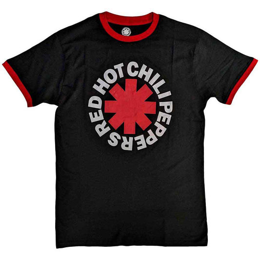 Red Hot Chilli Peppers - Classic Asterisk Ringer (Black) Small [T-Shirt]