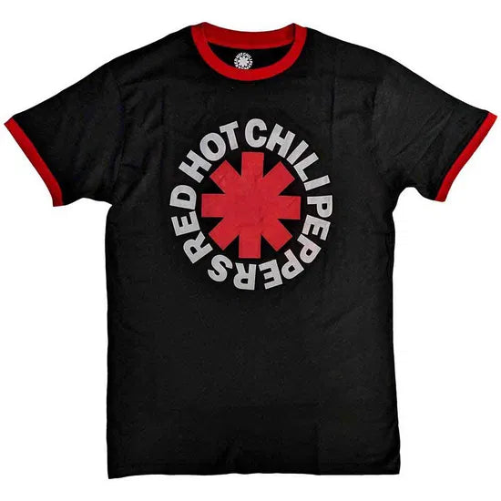 Red Hot Chili Peppers - Classic Asterisk Ringer (Black) XL [T-Shirt]