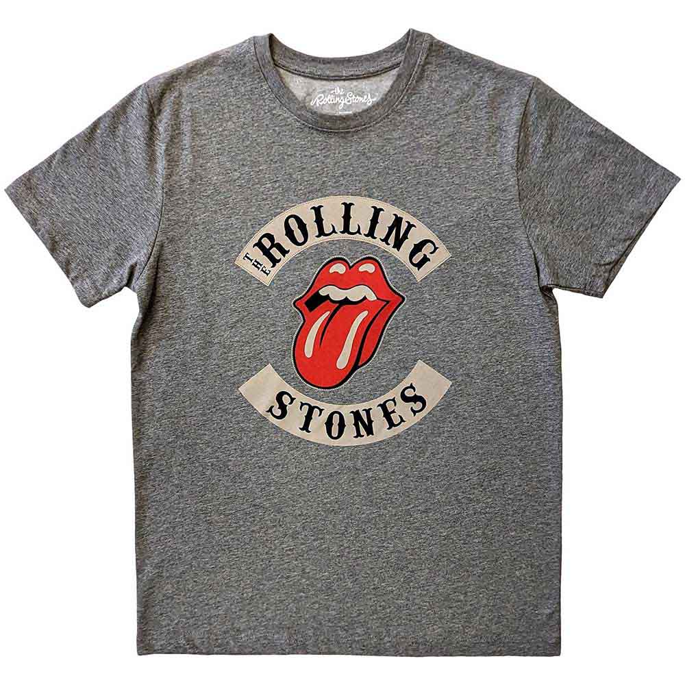 Rolling Stones - Biker Tongue (Grey) Large [T-Shirt]