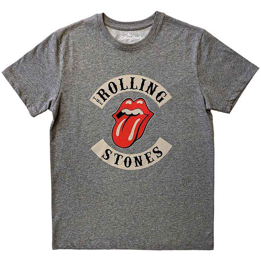 Rolling Stones - Biker Tongue (Grey) Large [T-Shirt]