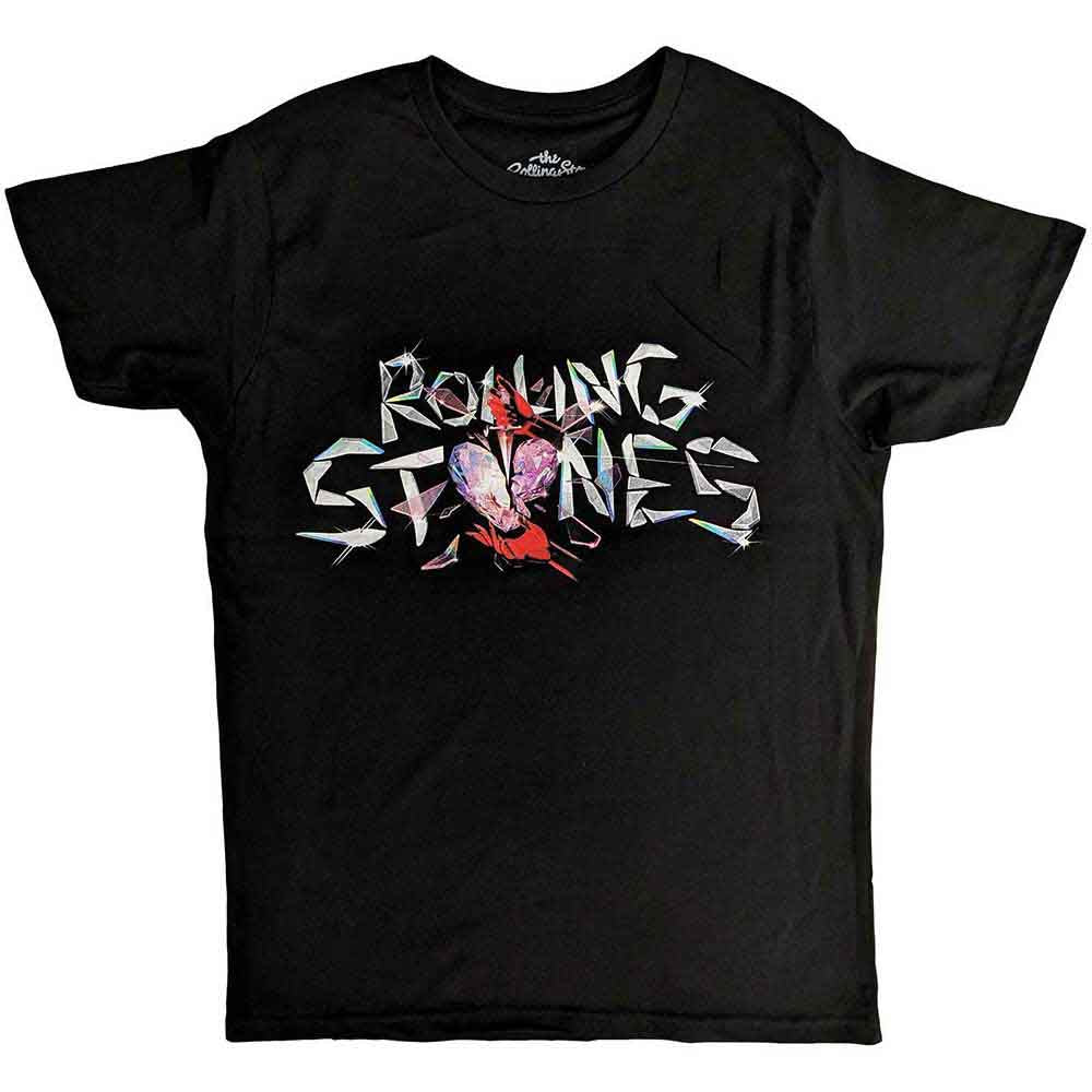 Rolling Stones - Hackney Glass Logo (Black) Large [T-Shirt]