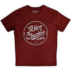 Alice In Chains - Circle Emblem (Red) Small [T-Shirt]