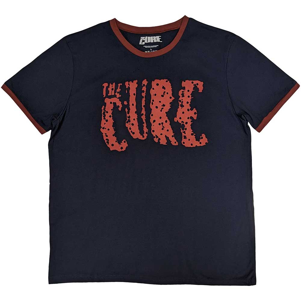 Cure - Logo (Navy Ringer) Large [T-Shirt]