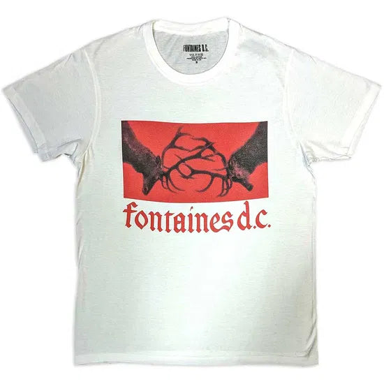 Fontaines D.C. - Clashing Stags (White) Small [T-Shirt]