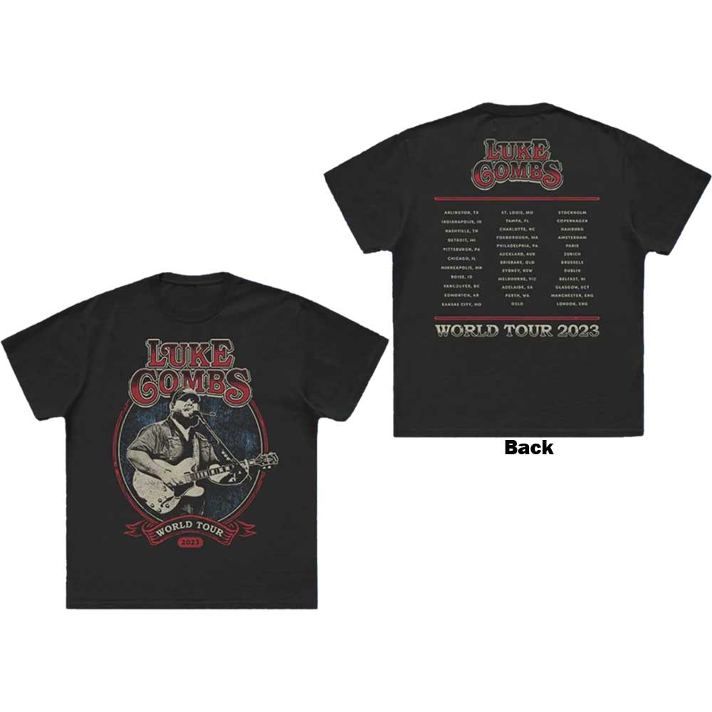 Combs, Luke - Tour '23 Guitar Photo (Charcoal) Small [T-Shirt]