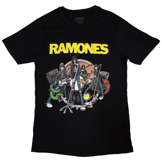 Ramones - Cartoon Band (Black) Xxl [T-Shirt]