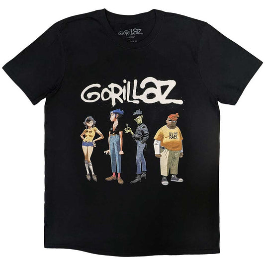 Gorillaz - Spray Logo Group (Black) Small [T-Shirt]