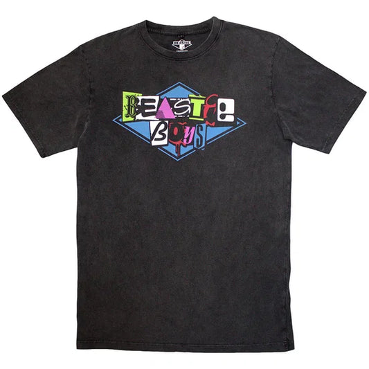 Beastie Boys - Multi Logo Stonewash (Charcoal) Medium [T-Shirt]