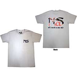 Nas - One Mic (Grey) Medium [T-Shirt]