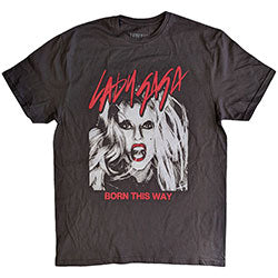 Lady Gaga - Born This Way Photo (Charcoal) Medium [T-Shirt]