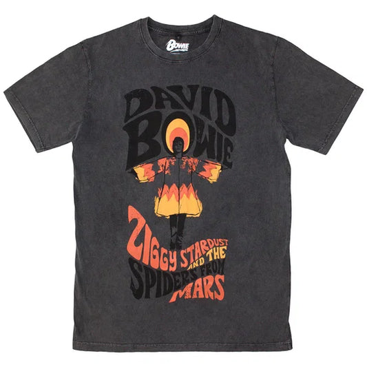 Bowie, David - Ziggy Stonewash (Charcoal) Medium [T-Shirt]