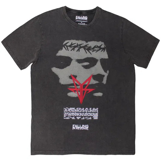 Falling In Reverse - Blur Stonewash (Charcoal) Small [T-Shirt]