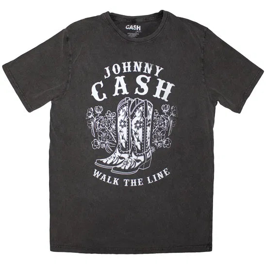 Cash, Johnny - Walk The Line Boots (Charcoal) Large [T-Shirt]