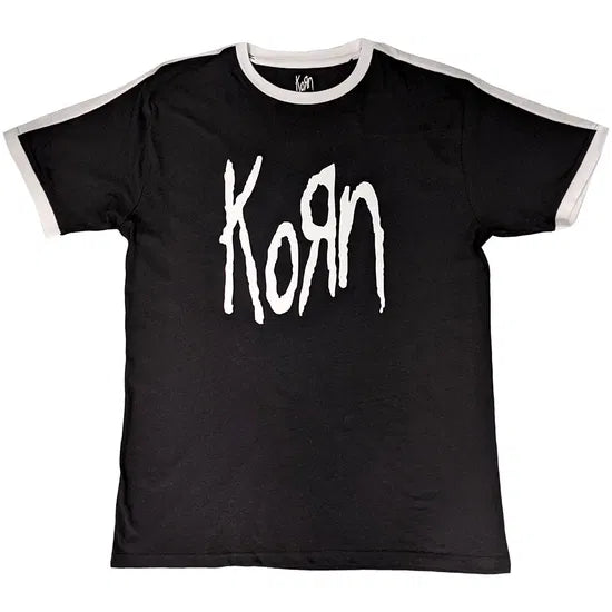 Korn - Logo Ringer (Black) Medium [T-Shirt]