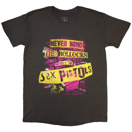 Sex Pistols - Nmtb Text Overlay (Charcoal) Small [T-Shirt]