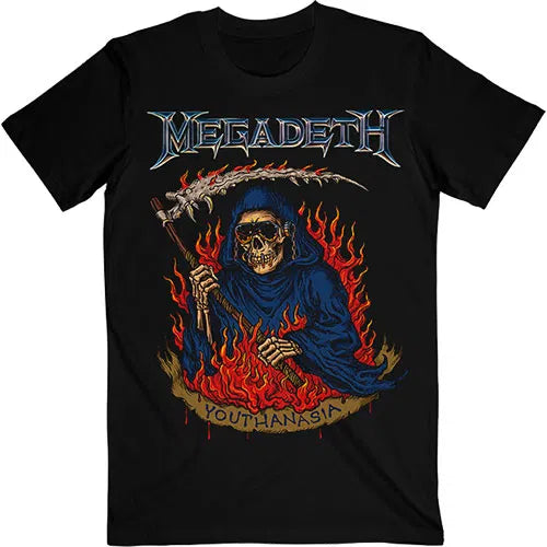 Megadeth - Youthanasia Flames (Black) Large [T-Shirt]