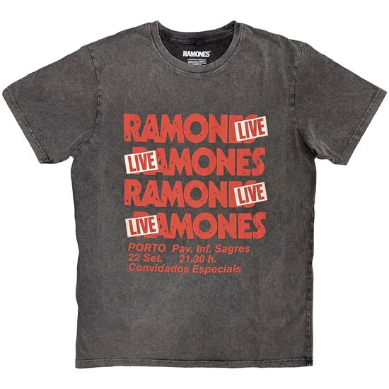 Ramones - Concert Stonewash (Charcoal) Large [T-Shirt]