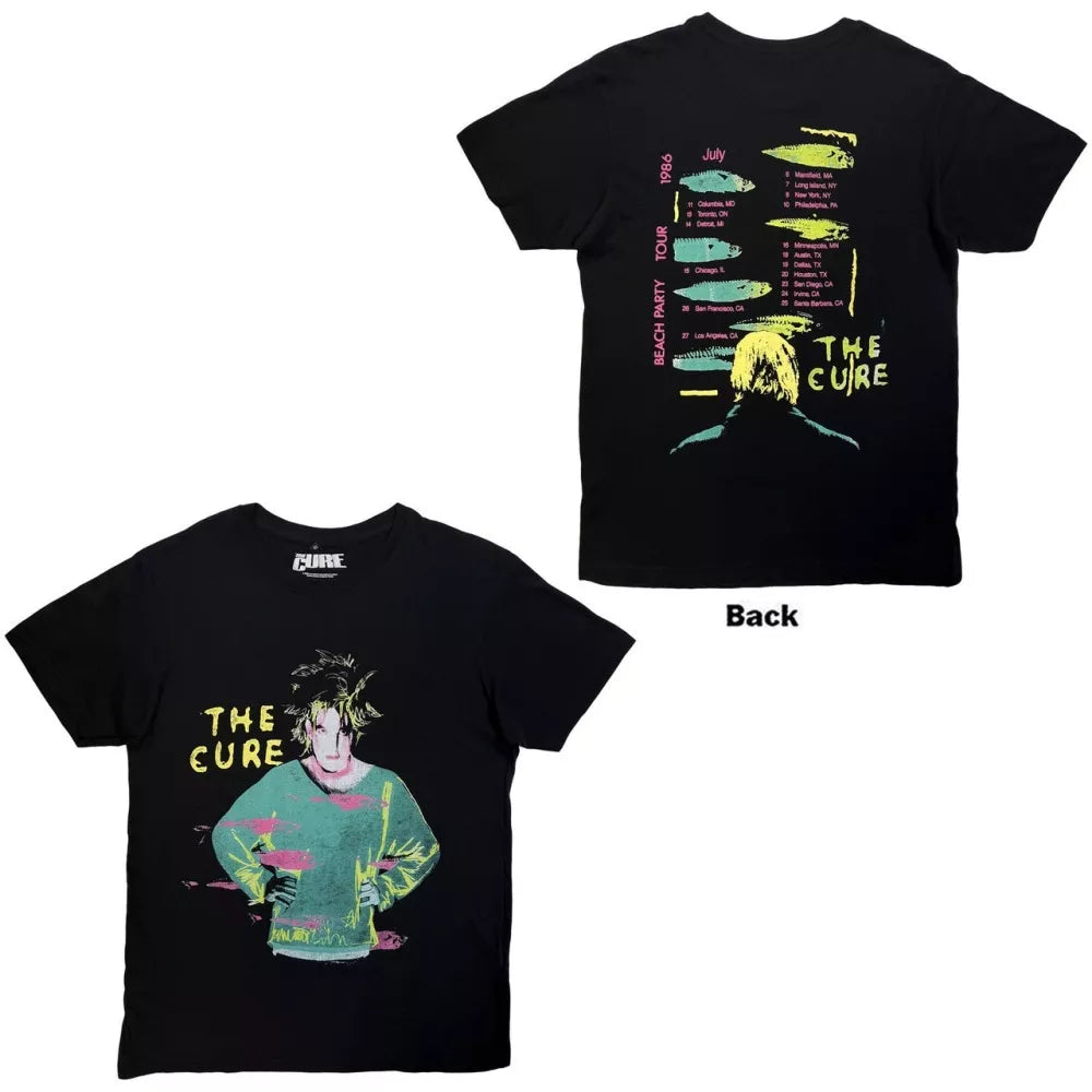 Cure - Beach Party Tour '86 (Black) Small [T-Shirt]