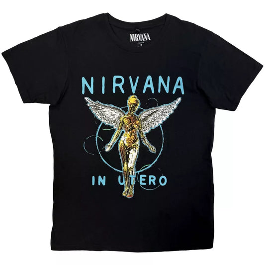 Nirvana - In Utero Neon Blue (Black) Large [T-Shirt]