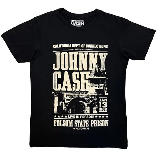 Cash, Johnny - Prison Poster (Black) Large [T-Shirt]