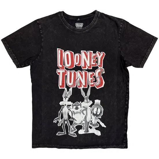 Looney Tunes - Characters BandW Stonewash (Black) Large [T-Shirt]
