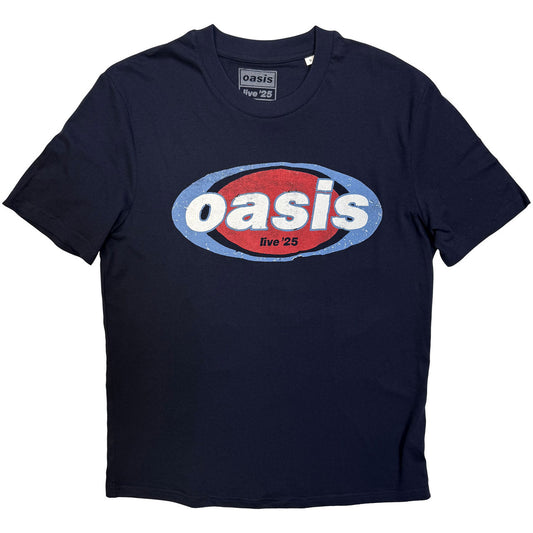Oasis - Elliptical Logo (Navy) Small [T-Shirt]