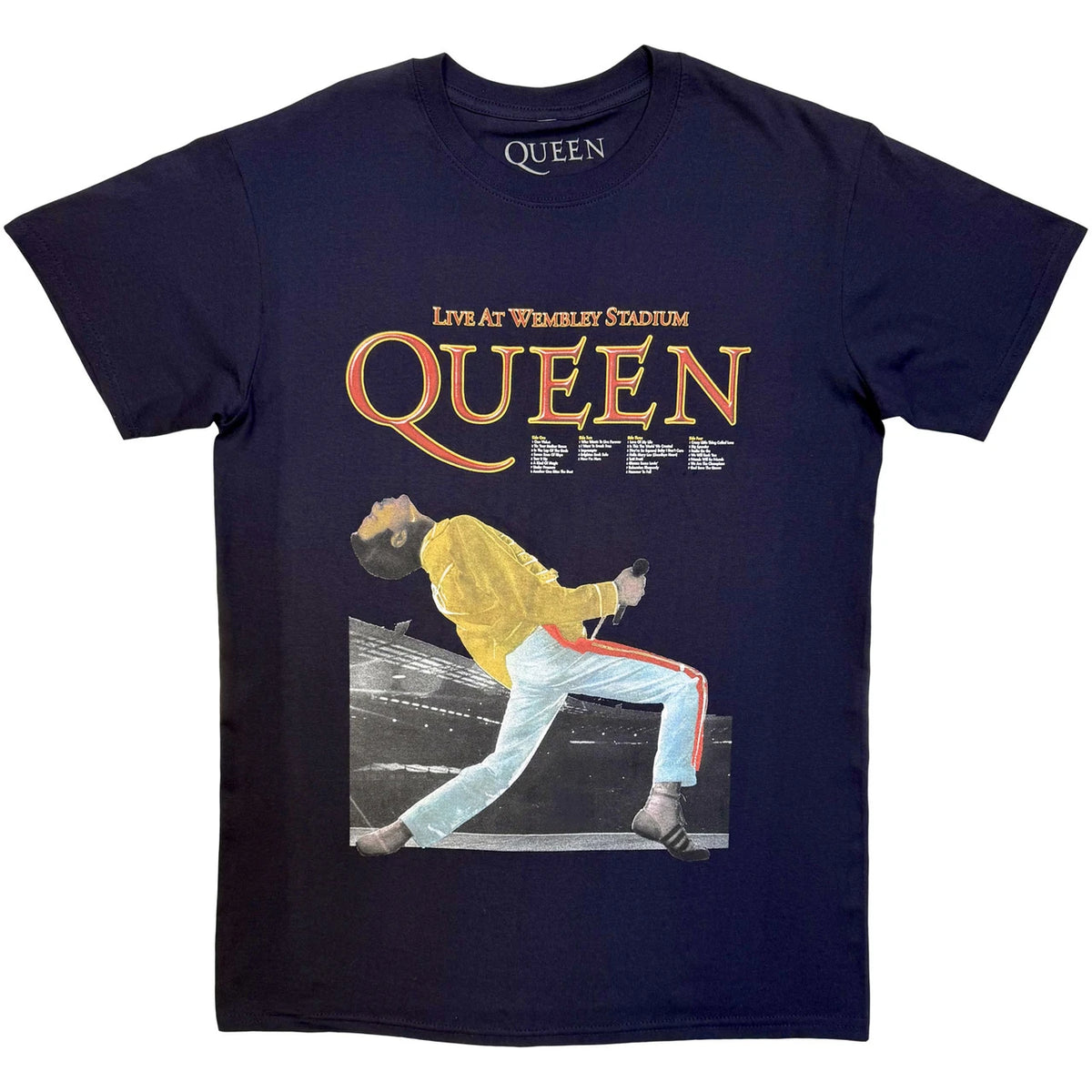 Queen - Wembley Stadium (Navy) Small [T-Shirt]