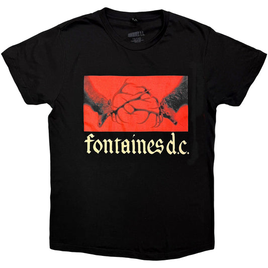 Fontaines D.C. - Clashing Stags (Black) Large [T-Shirt]