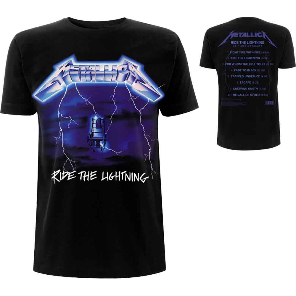 Metallica - Ride The Lightning Tracks (Black) Medium [T-Shirt]