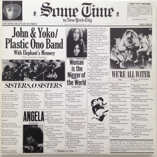 John and Yoko/Plastic Ono Band With Elepha - Sometime In New York [Vinyl]