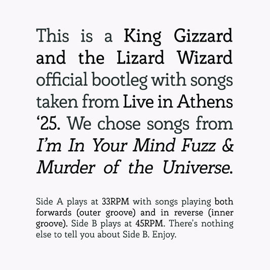 King Gizzard And The Lizard Wizard - Live In Athens '25 [Vinyl]