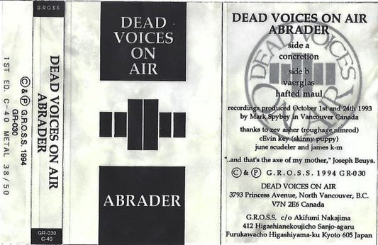 Dead Voices On Air - Abrader Redux [CD]
