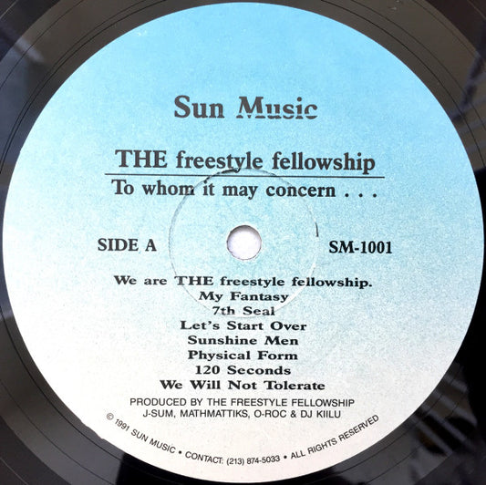 Freestyle Fellowship - To Whom It May Concern... [Vinyl]