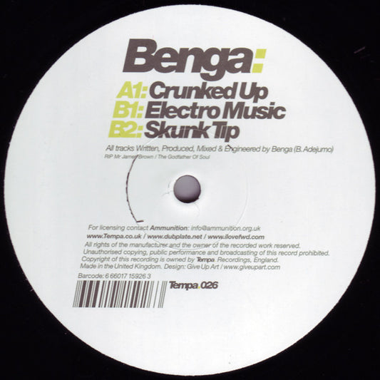 Benga - Crunked Up / Electro Music / Skunk Tip [12 Inch Single] [Second Hand]
