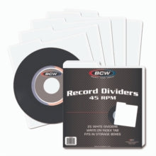 Bcw - 45 Rpm Record Dividers (White) 25CT [Accessory]
