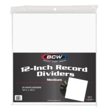 Bcw - 12-Inch Record Dividers Medium (White) [Accessory]