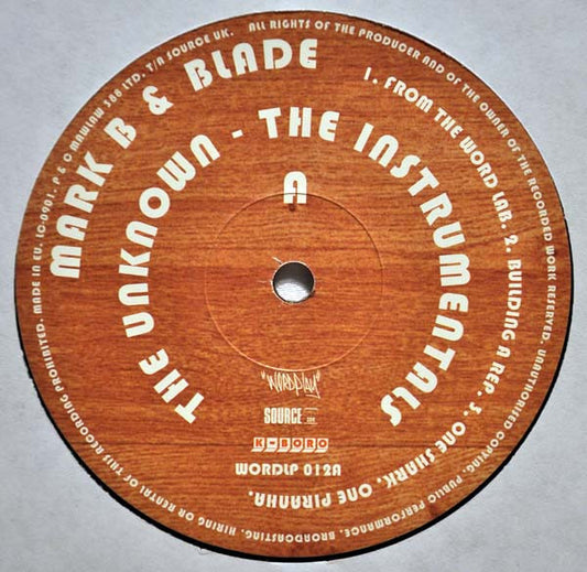 Mark B and Blade - Unknown-The Instrumentals [Vinyl] [Second Hand]