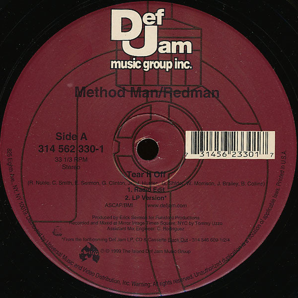 Method Man / Redman - Tear It Off [12 Inch Single] [Second Hand]