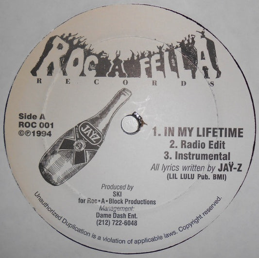 Jay-Z - In My Lifetime / Can't Get Wit That [12 Inch Single] [Second Hand]