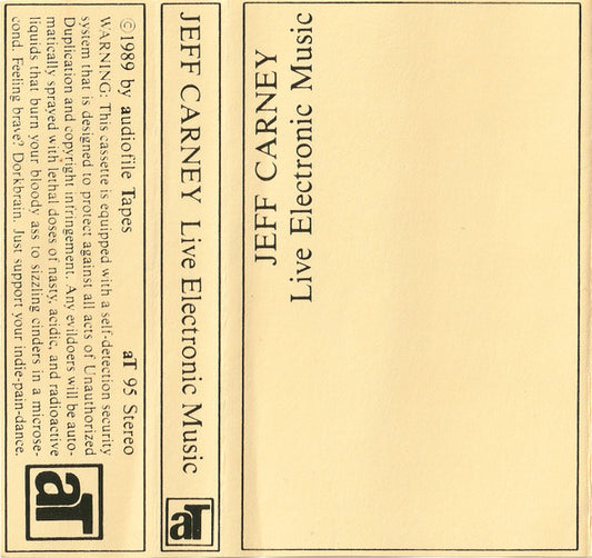 Carney, Jeff - Live Electronic Music [Vinyl]