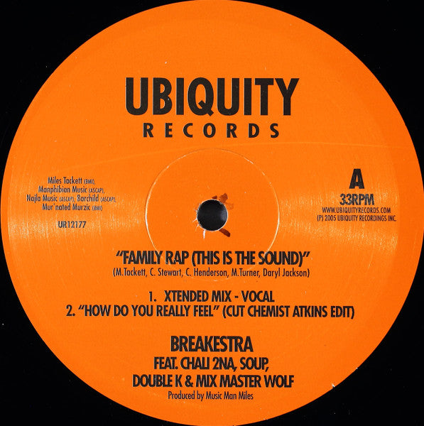 Breakestra - Family Rap (This Is The Sound) [12 Inch Single] [Second Hand]