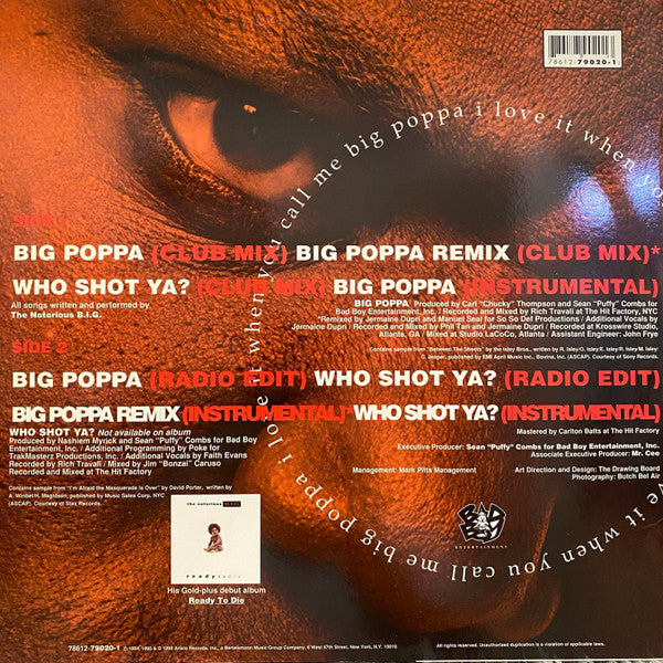 Notorious B.I.G. - Big Poppa Remix [12 Inch Single] [Second Hand]