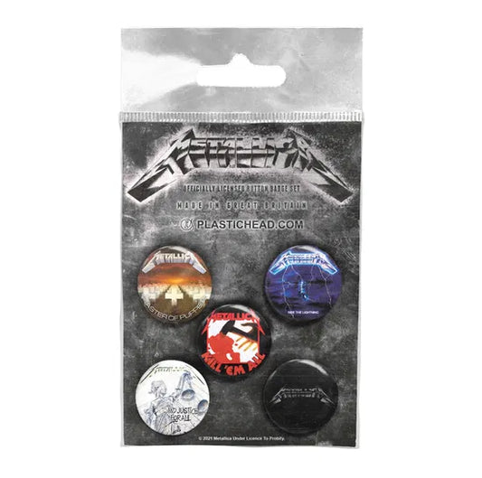 Metallica - Albums 1983-1991 Button Badge Set [Accessory]