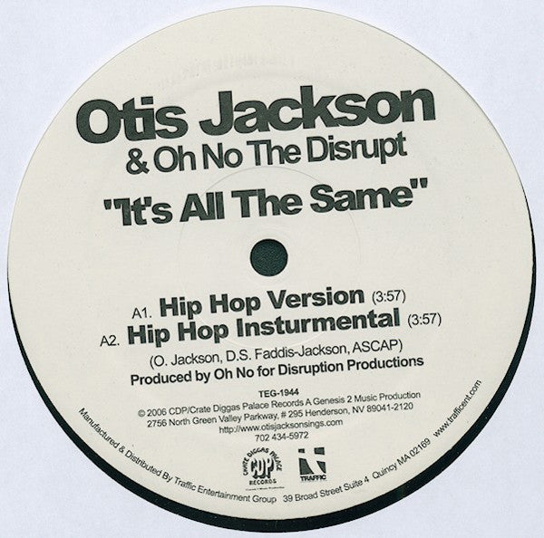 Jackson, Otis - It's All The Same: Hip Hop Version / Hip [12 Inch Single] [Second Hand]