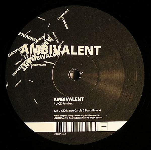 Ambivalent - R U Ok?: Marco Carola 2 Beats Remix / [12 Inch Single] [Second Hand]