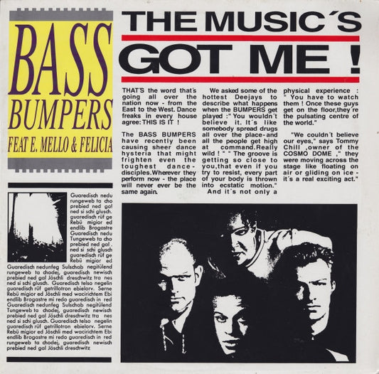 Bass Bumpers Feat. E. Mello and Felicia - Music's Got Me [CD Single] [Second Hand]
