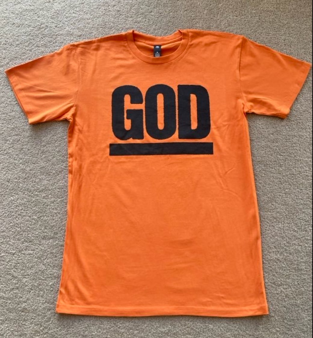 God - Black Logo (Orange) Large [T-Shirt]