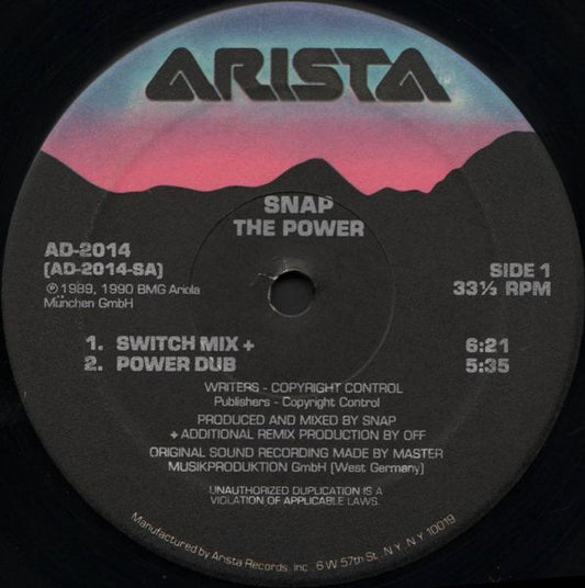 Snap! - Power [12 Inch Single] [Second Hand]