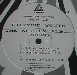 Ciccone Youth - Whitey Album Promo [12 Inch Single] [Second Hand]