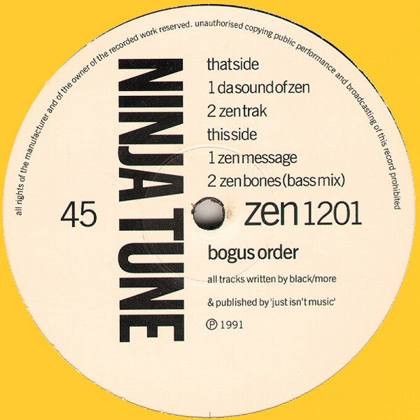 Da Sound Of Zen - Bogus Order [12 Inch Single] [Second Hand]